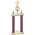 Double Purple Glacier Fourth Place Bowling Trophy