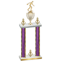 Double Purple Glacier Victory Bowling Trophy