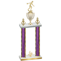 Double Purple Glacier Fourth Place Bowling Trophy