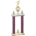 Double Purple Glacier Victory Bowling Trophy