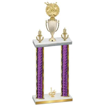 Double Purple Glacier First Place Bowling Trophy