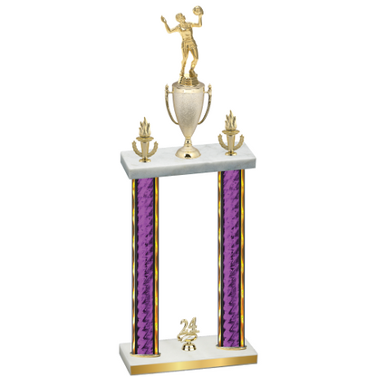 Double Purple Glacier Year Volleyball Trophy