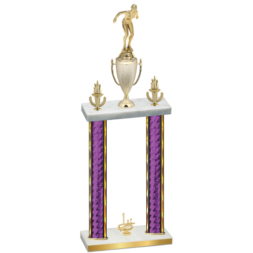 Double Purple Glacier First Place Tennis Trophy