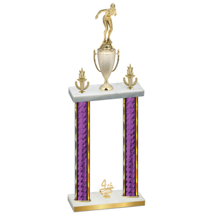 Double Purple Glacier Fourth Place Tennis Trophy