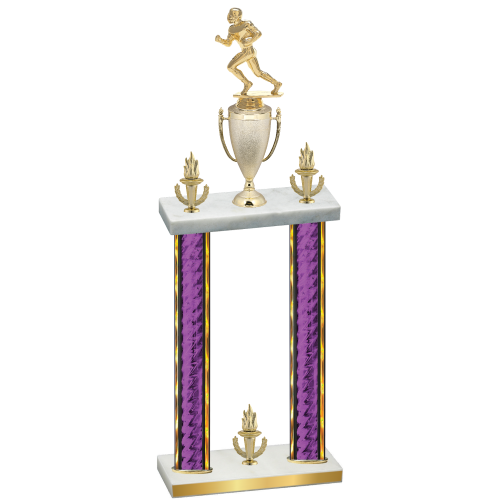 Double Purple Glacier Victory Football Trophy