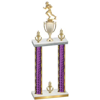 Double Purple Glacier Victory Football Trophy