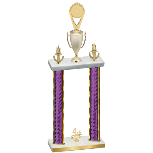 Double Purple Glacier Fourth Place Insert Trophy