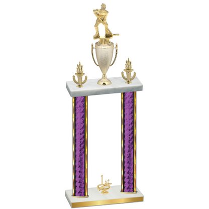 Double Purple Glacier First Place Hockey Trophy