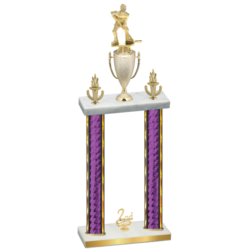 Double Purple Glacier Second Place Hockey Trophy