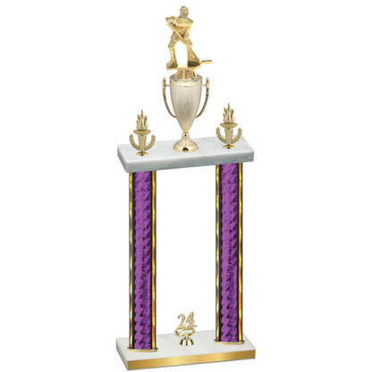 Double Purple Glacier Year Hockey Trophy