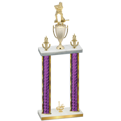 Double Purple Glacier First Place Hockey Trophy