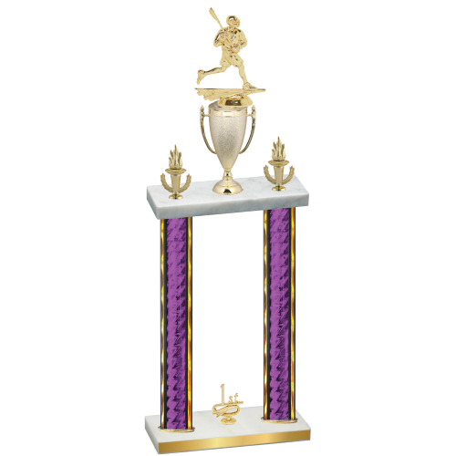 Double Purple Glacier First Place Lacrosse Trophy