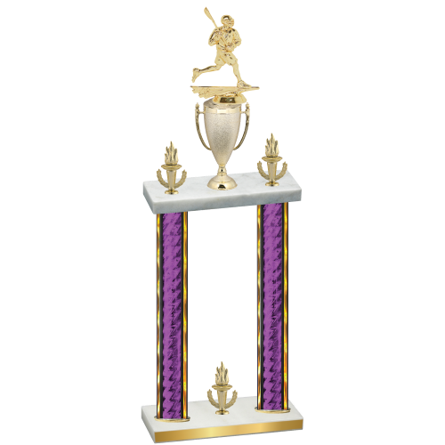 Double Purple Glacier Victory Lacrosse Trophy