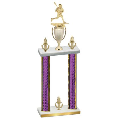 Double Purple Glacier Victory Lacrosse Trophy