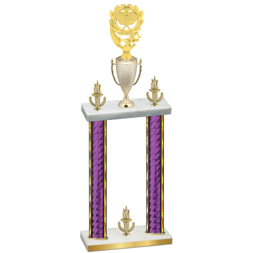 Double Purple Glacier Victory Pickleball Trophy