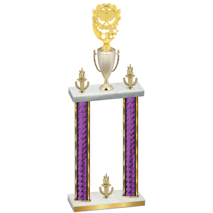 Double Purple Glacier Victory Pickleball Trophy