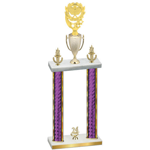 Double Purple Glacier Year Pickleball Trophy
