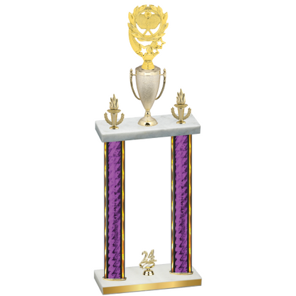 Double Purple Glacier Year Pickleball Trophy