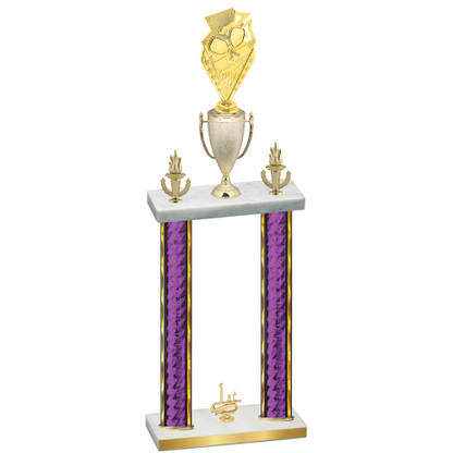 Double Purple Glacier First Place Pickleball Trophy
