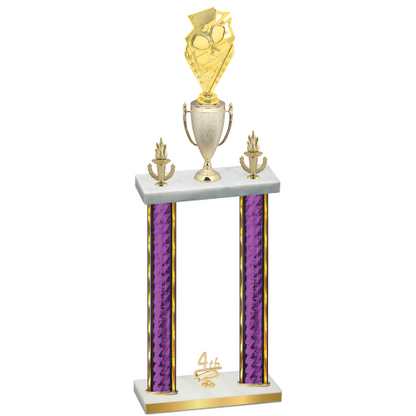 Double Purple Glacier Fourth Place Pickleball Trophy