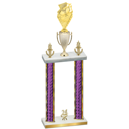 Double Purple Glacier Year Pickleball Trophy