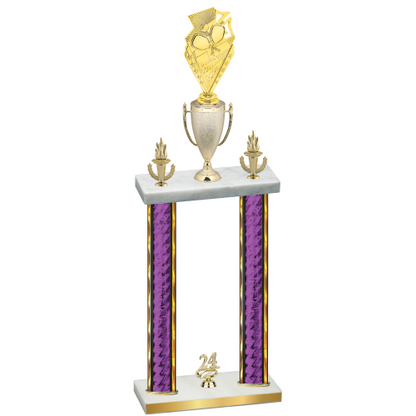 Double Purple Glacier Year Pickleball Trophy