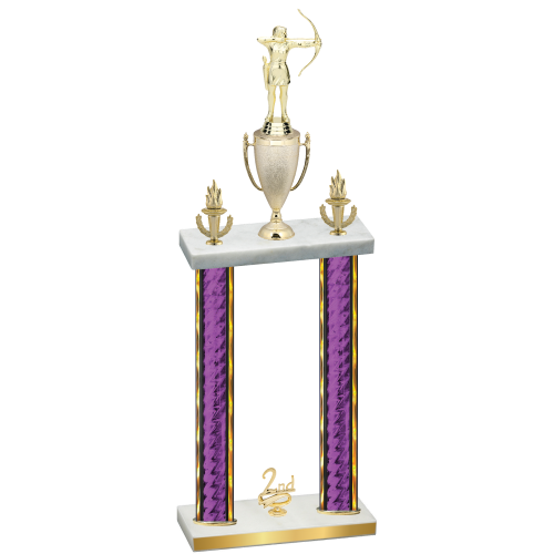 Double Purple Glacier Second Place Archery Trophy