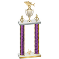 Double Purple Glacier First Place Fishing Trophy