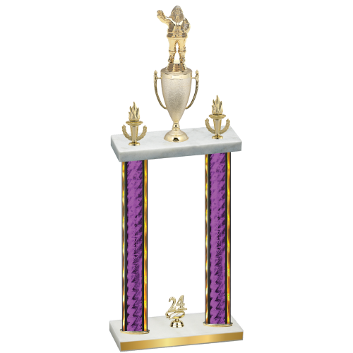 Double Purple Glacier Year Holiday Trophy