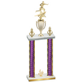 Double Purple Glacier Fourth Place Flag Football Trophy