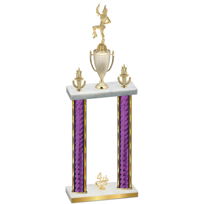 Double Purple Glacier Fourth Place Majorette Trophy
