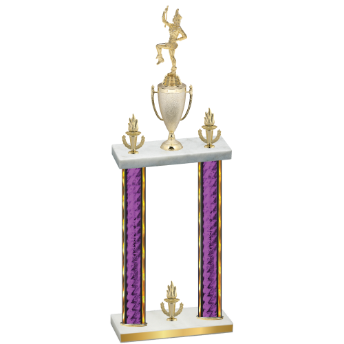 Double Purple Glacier Victory Majorette Trophy