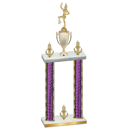 Double Purple Glacier Victory Majorette Trophy