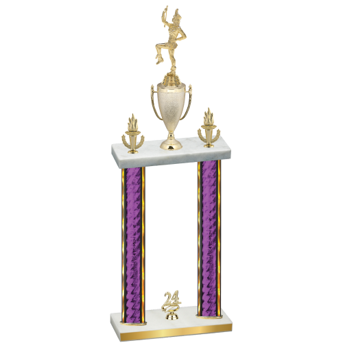 Double Purple Glacier Year Majorette Trophy