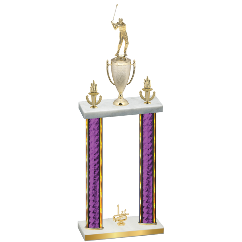 Double Purple Glacier First Place Golf Trophy