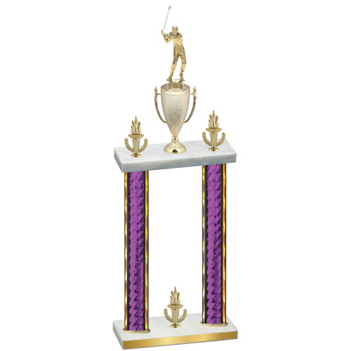 Double Purple Glacier Victory Golf Trophy