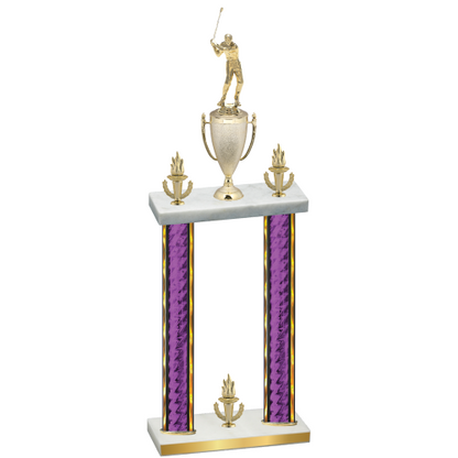 Double Purple Glacier Victory Golf Trophy