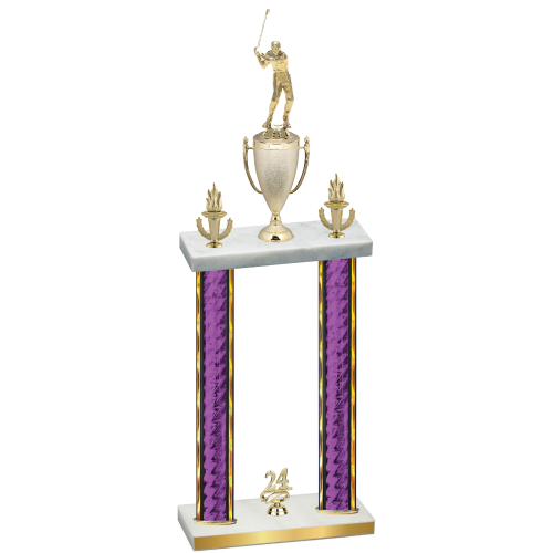 Double Purple Glacier Year Golf Trophy