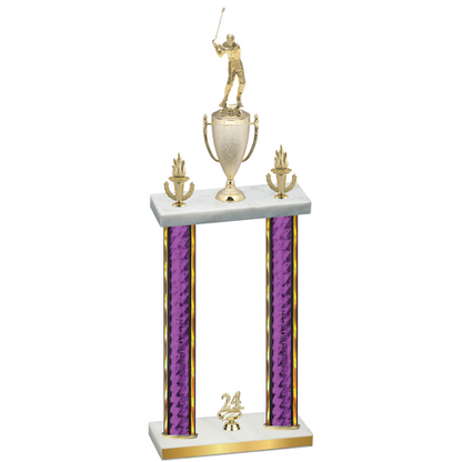 Double Purple Glacier Year Golf Trophy