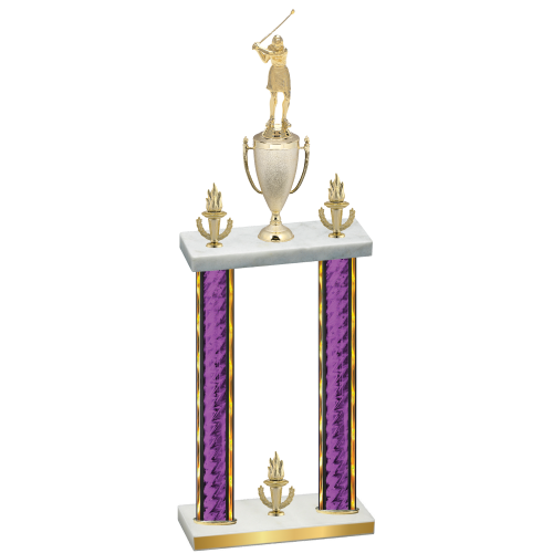 Double Purple Glacier Victory Golf Trophy