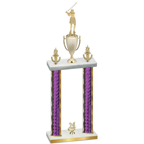 Double Purple Glacier Year Golf Trophy