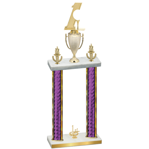 Double Purple Glacier First Place Golf Trophy
