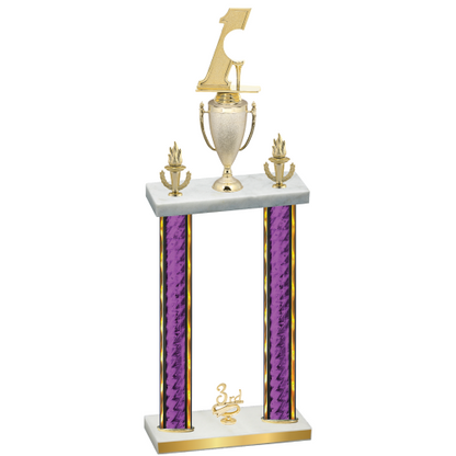Double Purple Glacier Third Place Golf Trophy