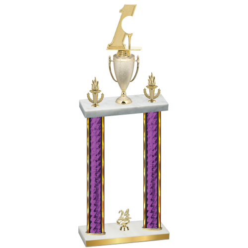 Double Purple Glacier Year Golf Trophy