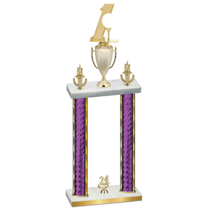 Double Purple Glacier Year Golf Trophy