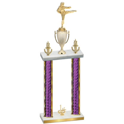 Double Purple Glacier First Place Karate Trophy