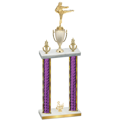Double Purple Glacier Third Place Karate Trophy
