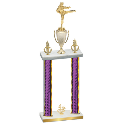 Double Purple Glacier Fourth Place Karate Trophy