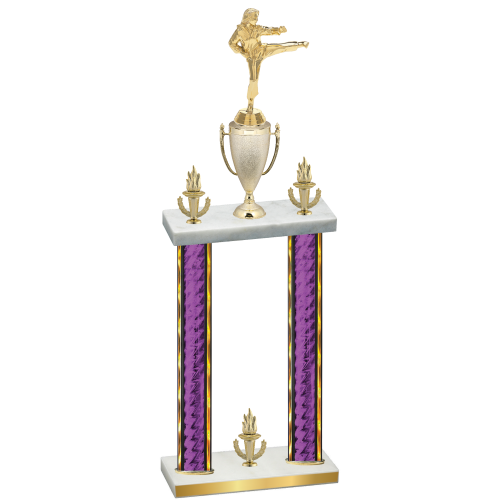 Double Purple Glacier Victory Karate Trophy