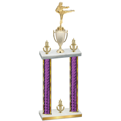 Double Purple Glacier Victory Karate Trophy